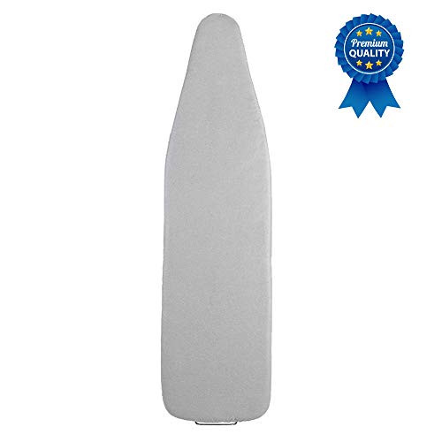 YOTIMO Ironing Board Cover and Pad,Silicone Coated Resists Scorching and Staining with Elasticized Edges-15 x54
