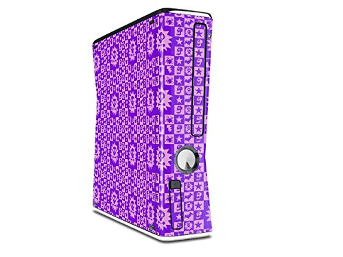 Gothic Punk Pattern Purple Decal Style Skin for XBOX 360 Slim Vertical