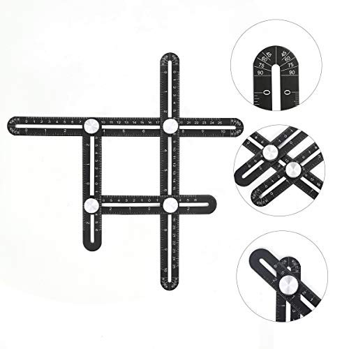 HorkoTun Universal Angularizer Ruler, Multi-function Angle Measuring Ruler, Made of Premium Aluminum Alloy Ultimate, Template Tool Measurement for Builders, DIY, Handymen, Craftsmen