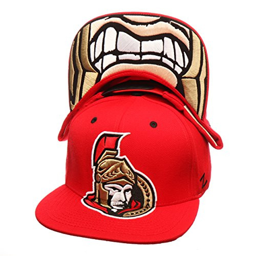 Ottawa Senators RedinchMenaceinch Adjustable Snapback Cap - NHL Flat Bill Zephyr Baseball Hat