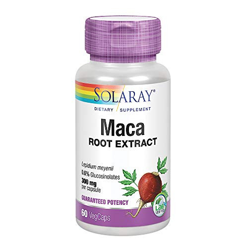 Solaray Maca Root Extract 300 mg | Healthy Balance- Energy- Vitality and Libido Support | Non-GMO | 60 VegCaps Solaray Maca Root Extract 300 mg | Healthy Balance- Energy- Vitality and Libido Support | Non-GMO | 60 VegCaps