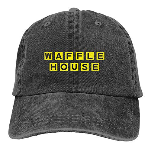Waffle House Baseball Cap Unisex Vintage Trucker Hat Adjustable Cowboy Hats for Mens Womens Black