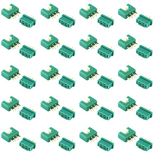 OliYin 20 Pairs MPX Multiplex Connectors 6 Pin MPX Plug Male and Female for RC LiPo Battery ESC Motor