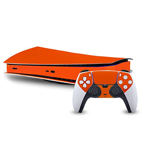 CITRUS ORANGE Vinyl Decal Mod Kit for PlayStation 5 Digital Edition -PS5D- console by System Skins