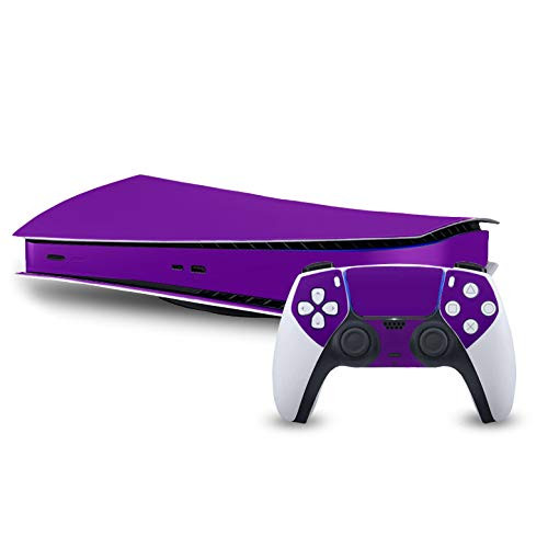 POPPIN PURPLE Vinyl Decal Mod Kit for PlayStation 5 Digital Edition -PS5D- console by System Skins