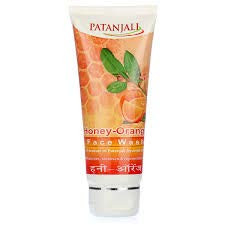 `-Pack of 3- HerbaL Patanjali Honey- Orange Face Wash 60g A Product Of Patanjali Ayurved Moisturizes- Cleanses  and  Rejuvenates Skin Best New