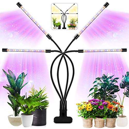 Grow Light for Indoor Plants Four Head LED Growing Light 80 LED Lamps Full Spectrum Plant Growing Lamps 3 Switch Modes 10 Brightness Settings for Indoor Plants Growth -No AC Adapter- Grow Light for Indoor Plants Four Head LED Growing Light 80 LED Lamps Full Spectrum Plant Growing Lamps 3 Switch Modes 10 Brightness Settings for Indoor Plants Growth -No AC Adapter-