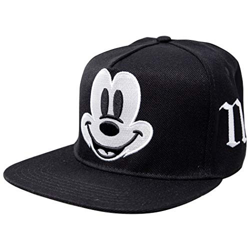 Disney Mickey Mouse Big Face Adjustable Snapback Hat Black