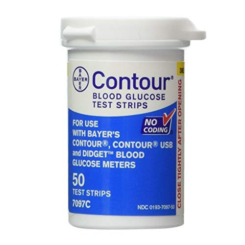 Bayer Contour Test Strips- 2 Boxes of 50- Plus Lancets