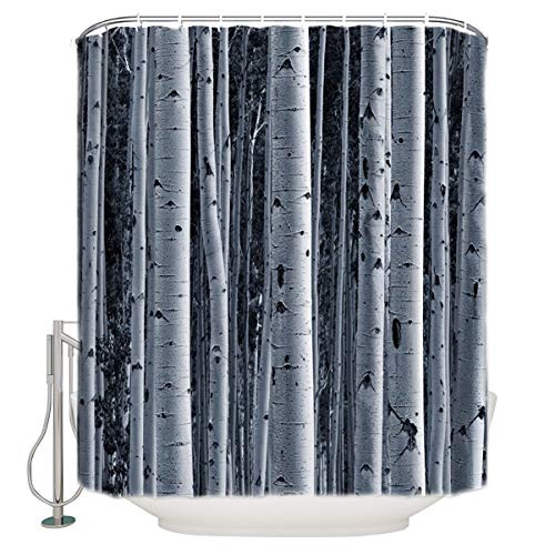 Prime-Home Bathroom Shower Curtain- Tree Branch Withered in Forest Durable Fabric Waterproof Bath Curtain Decorations with 12 Hooks- 36 x 72 Inch