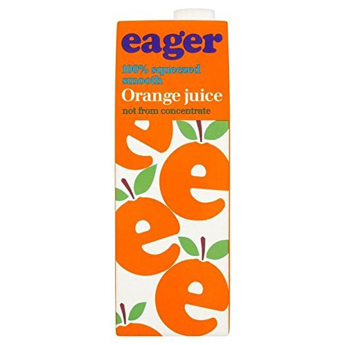 Eager Orange Juice Smooth Not from Concentrate - 1L -33.81fl oz-