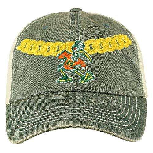 Top of the World Miami Hurricanes Tow Green Turnover Chain Mesh Adj. Hat Cap Top of the World Miami Hurricanes Tow Green Turnover Chain Mesh Adj. Hat Cap