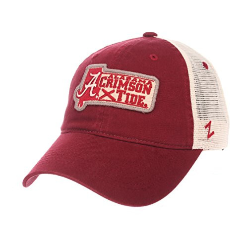 Zephyr Alabama Crimson Tide Freeway Red w/Cream Mesh Adj. Slouch Hat Cap