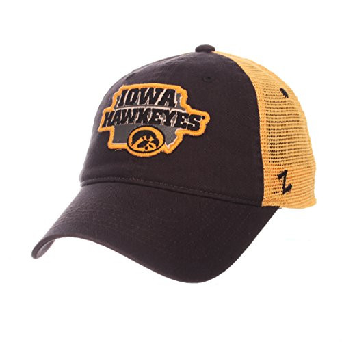 Zephyr Iowa Hawkeyes Freeway Black w/Yellow Mesh Adj. Slouch Hat Cap Zephyr Iowa Hawkeyes Freeway Black w/Yellow Mesh Adj. Slouch Hat Cap