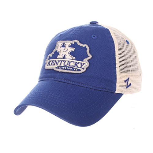 Zephyr Kentucky Wildcats Tide Freeway Blue w/Cream Mesh Adj. Slouch Hat Cap