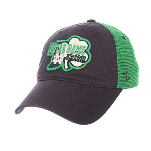 Zephyr Notre Dame Fighting Irish Navy Freeway Mesh Adj. Slouch Hat Cap