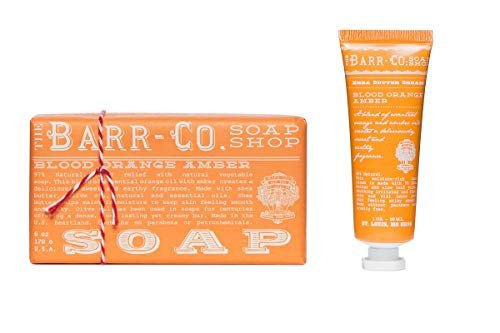 Barr Co Blood Orange Amber Bar Soap with Mini Hand Cream k hall designs