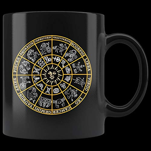 Astrology Coffee Mug- Zodiac Wheel Horoscope Signs Mug- Astrology Natal Chart Mug- Astrology Gift