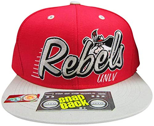 UNLV Runnin Rebels Red/Grey Two Tone Plastic Snapback Adjustable Plastic Snap Back Hat/Cap