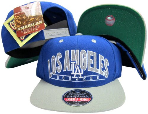 Los Angeles Dodgers Blue/Grey Two Tone Plastic Snapback Adjustable Snap Back Hat/Cap Los Angeles Dodgers Blue/Grey Two Tone Plastic Snapback Adjustable Snap Back Hat/Cap
