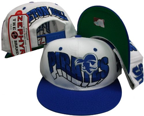 Seton Hall Pirates White/Blue Two Tone Plastic Snapback Adjustable Plastic Snap Back Hat/Cap Seton Hall Pirates White/Blue Two Tone Plastic Snapback Adjustable Plastic Snap Back Hat/Cap