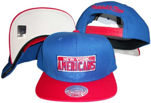 New York Americans Blue/Red Two Tone Snapback Adjustable Plastic Snap Back Hat / Cap New York Americans Blue/Red Two Tone Snapback Adjustable Plastic Snap Back Hat / Cap