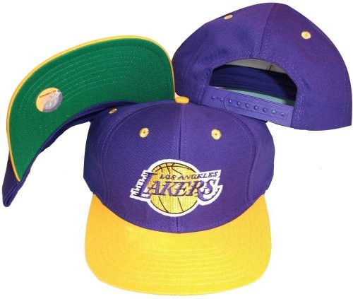 Los Angeles Lakers Purple/Gold Two Tone Snapback Adjustable Plastic Snap Back Hat / Cap Los Angeles Lakers Purple/Gold Two Tone Snapback Adjustable Plastic Snap Back Hat / Cap