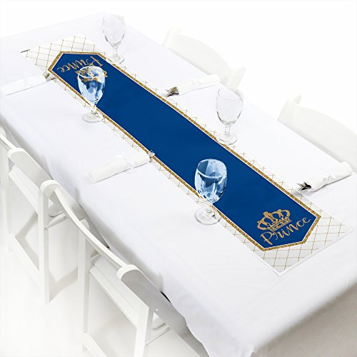 Big Dot of Happiness Royal Prince Charming - Petite Baby Shower or Birthday Party Paper Table Runner - 12 x 60 inches Big Dot of Happiness Royal Prince Charming - Petite Baby Shower or Birthday Party Paper Table Runner - 12 x 60 inches