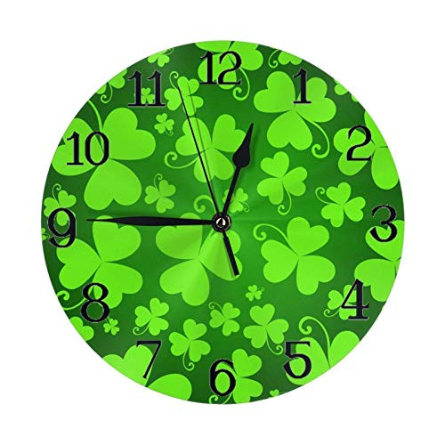 Large Clock Large Wall Clock Round Wall Clock- Silent Non-Ticking Decor Round Wall Clock Quality Quartz Battery- 9.8in