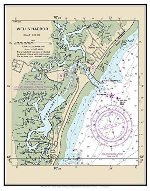 Wells Harbor 2014 Old Map Nautical Chart Maine Custom 80000 13286 Wells Harbor 2014 Old Map Nautical Chart Maine Custom 80000 13286