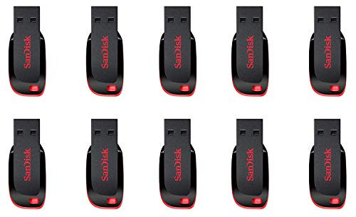 SanDisk 8GB Cruzer Blade USB 2.0 Flash Memory Drive SDCZ50-008G -10 Pack-