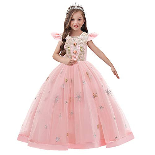 MYRISAM Girls Princess Pageant Tulle Dress Bridesmaid Wedding Prom Birthday Communion Party Dance Evening Ball Gowns Pink 6-7T MYRISAM Girls Princess Pageant Tulle Dress Bridesmaid Wedding Prom Birthday Communion Party Dance Evening Ball Gowns Pink 6-7T