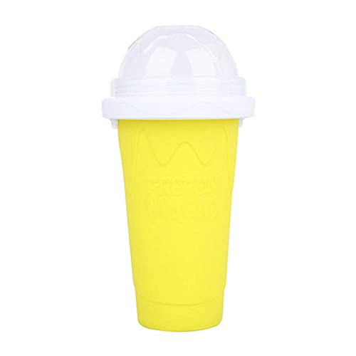Slushie Maker Cup-Magic Quick Frozen Smoothies Cup-Double Layer Cooling Cup Squeeze Cup-Slushy Maker- Homemade Milk Shake Ice Cream MakerDIY it for Children and Family-Green