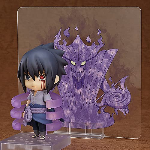 Naruto Uchiha Sasuke Q Version Nendoroid Action Figures Toy with Accessories Movable Anime Figures Statue Cartoon Game Character Model Doll Desktop Decorations Ornaments Gifts