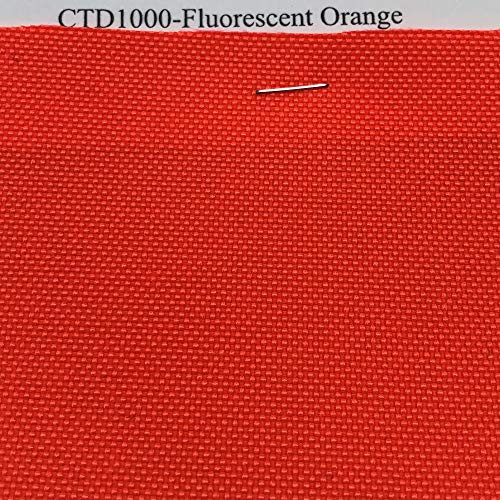 1 Yard of 58-60 Inch Wide 1000 Denier Polyurethane Coated CORDURA Nylon Fabric - Fluorescent Orange
