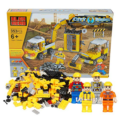 City Builder Interlocking Block Construction Crane and Excavator Play Set 353 Piece City Builder Interlocking Block Construction Crane and Excavator Play Set 353 Piece