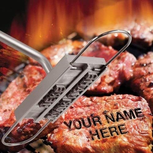 Archi BBQ Meat Branding Iron with Changeable Letters and a Handy Draw- Great for Branding Steaks Burgers Chicken