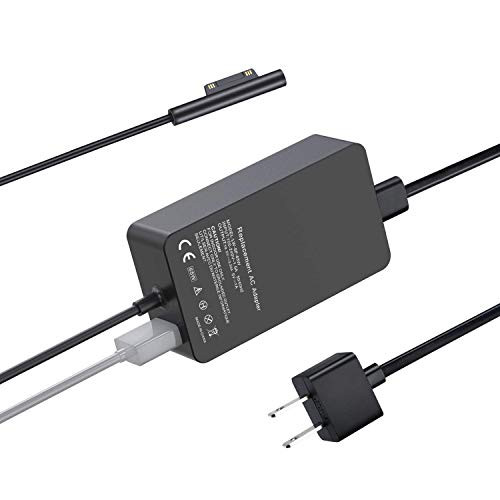Surface Pro Surface Laptop Charger, Quick 44W 15V 2.58A Power Supply Compatible Microsoft Surface Pro 6 Pro 4 Pro 3 Surface Laptop 2 Surface Pro Surface Laptop Surface Go & Surface Book with USB Port