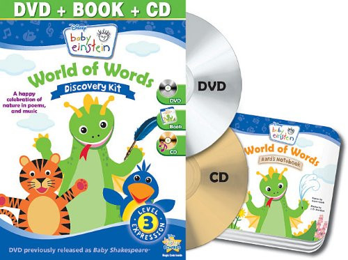 Baby Einstein- World of Words Discovery Kit -DVD / CD / Board Book-