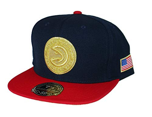 Mitchell and Ness Atlanta Hawks USA Flag On Side Fitted Size 7 3/8 Hat Cap Mitchell and Ness Atlanta Hawks USA Flag On Side Fitted Size 7 3/8 Hat Cap