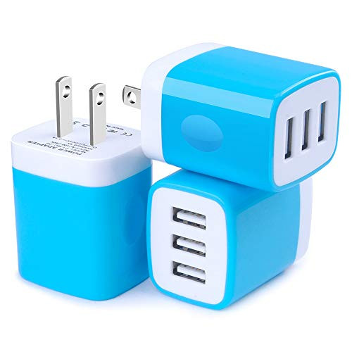 USB Charger Multi Port, Hootek 3Pack 3 Port USB Plug Wall Charger Adapter Charging Block Box Fast Charger Brick Compatible iPhone Xs X 8 7 6S Plus, iPad, Samsung, LG, HTC, Nexus, BlackBerry, Kindle USB Charger Multi Port, Hootek 3Pack 3 Port USB Plug Wall Charger Adapter Charging Block Box Fast Charger Brick Compatible iPhone Xs X 8 7 6S Plus, iPad, Samsung, LG, HTC, Nexus, BlackBerry, Kindle
