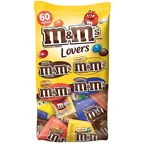 M and M'S Lovers Chocolate Candy Fun Size Variety Assorted Mix Bag- 33.08-Ounce 60 Pieces