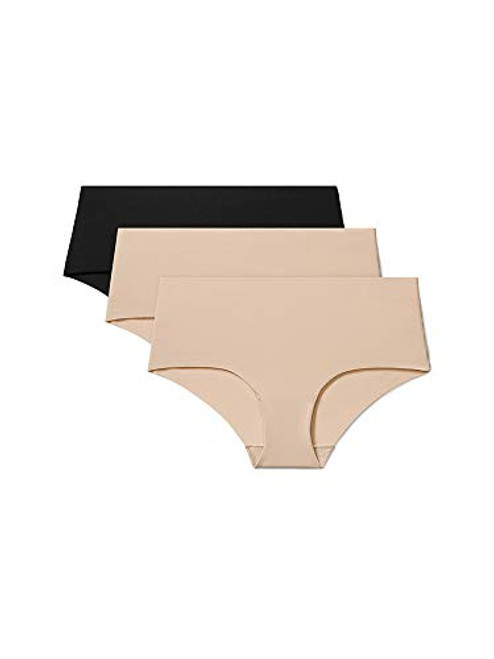 True  and  Co. Women's True Body Hipster Multipack Panty- Black  and  Dulce- L