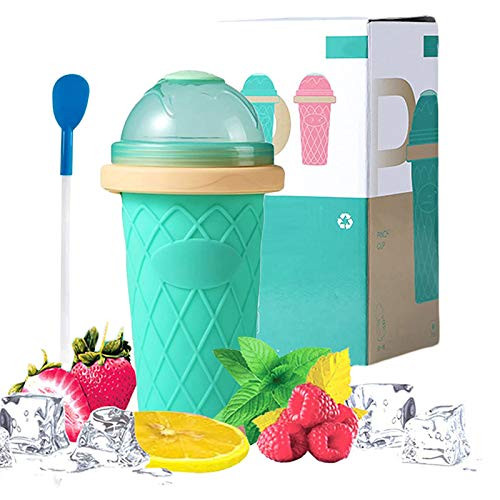 DIY Slushy Maker Cup- Quick Frozen Smoothies Cup Cooling Cup- Silica Double Layer Squeeze Cup Slushy Maker- Homemade Milk Shake Ice Cream Maker DIY it for Children and Family -Pink- DIY Slushy Maker Cup- Quick Frozen Smoothies Cup Cooling Cup- Silica Double Layer Squeeze Cup Slushy Maker- Homemade Milk Shake Ice Cream Maker DIY it for Children and Family -Pink-