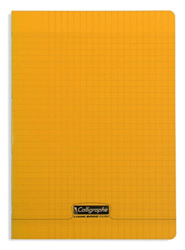 Clairefontaine A4 Polypro Staple Bound Notebook- Seyes Ruled- Orange- 96 Pages