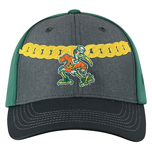 Top of the World Miami Hurricanes Tow Tri-Tone Turnover Chain Structured Adj. Hat Cap Top of the World Miami Hurricanes Tow Tri-Tone Turnover Chain Structured Adj. Hat Cap