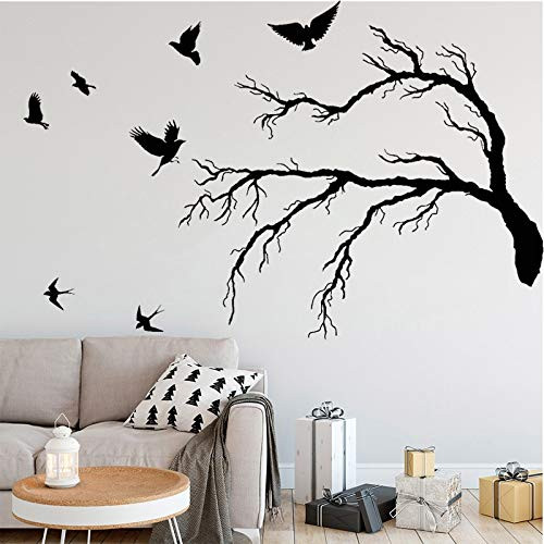 Bird Wall Sticker Flock of Birds Mural Tree Branch Vinyl Decals Gothical Home Decor Self-Adhesive Living Room Decoration 42x63cm Bird Wall Sticker Flock of Birds Mural Tree Branch Vinyl Decals Gothical Home Decor Self-Adhesive Living Room Decoration 42x63cm