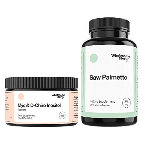 Myo  and  D-Chiro Inositol Powder Plus Saw Palmetto | Hormone Balance- Healthy Ovarian Function- Fertility and Hair Support | Vegan Friendly
