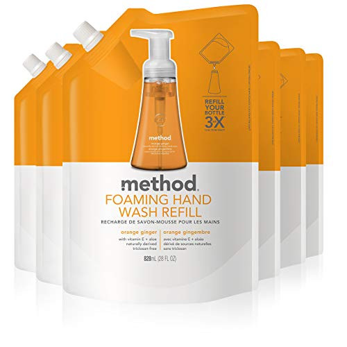 Method Foaming Hand Soap Refill- Orange Ginger- 28 oz- 6 pack- Packaging May Vary Method Foaming Hand Soap Refill- Orange Ginger- 28 oz- 6 pack- Packaging May Vary