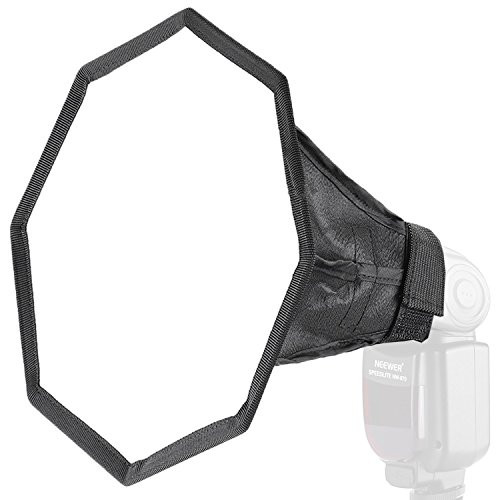 Neewer Pro (Pro Version of Neewer Product) 12"/32cm Universal Collapsible Octagonal Studio Softbox Flash Diffuser for On Camera or Off Camera Flash Gun, for Canon 430EX II, 580EX II, 600EX-RT, Nikon SB600 SB800 SB900, Neewer TT560, TT680, TT850, TT860, Youngnuo YN560, YN565, YN568, Vivita Flash, Sunpack, Sunpak, Nissin, Sigma, Sony, Pentax, Olympus, Panasonic Lumix Flashes with a Carrying Case (12" Octagonal Diffuser)